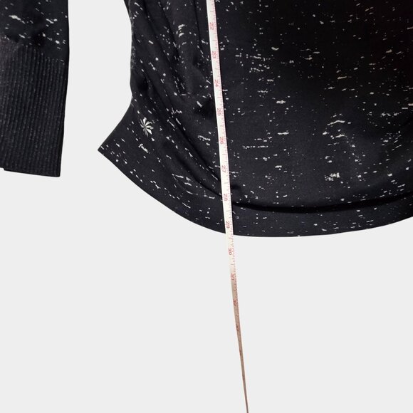 Athleta Speedlight Speckle Long Sleeve Top M Black Workout Athleisure Yoga NWOT - Picture 8 of 9